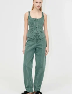 2393 Denim, Scoopneck Pockets Vest - Jeansvästar|STINE GOYA Clearance