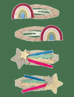 Mimi & Lula 4 Hair Clips - Disco Over the Rainbow Dancing Queen - Hårklämmor MULTI Discount