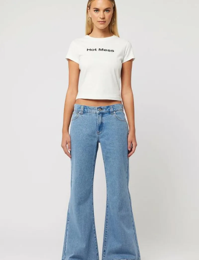 99 LOW BAGGY FLARE GIGI MID - Utsvängda jeans|ABRAND