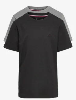 Tommy Hilfiger 2 PK SS TEE - Set MEDIUM GREY HT/BLACK New