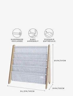 Bookcase, Gingham - Förvaringskorgar|3 Sprouts Best