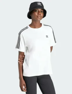 adidas Originals 3 STRIPE TEE - T-Shirts WHITE Sale