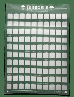 Gift Republic 100 Things To Do - Kalendrar & Anteckningsblock GREEN New