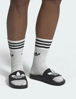 adidas Originals ADILETTE LITE - Badtofflor CBLACK/FTWWHT/CBLACK Hot