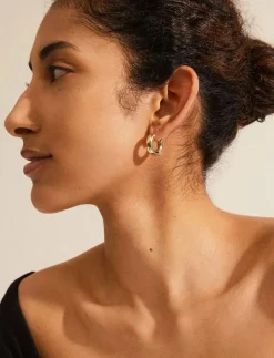 Pilgrim AICA recycled chunky hoop earrings - Hoops GOLD PLATED New