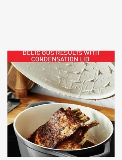 Tefal Air oval stewpot 30 cm / 5,7 l. - Grytor GREY New