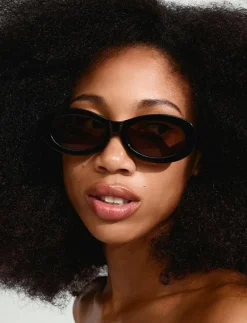 Pilgrim ALEXANDRIA sunglasses - Round Frame BLACK Hot