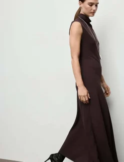 Mango A-line turtleneck dress - Midiklänningar BROWN Hot