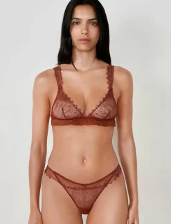 Etam ALLUSION - WIRELESS TRIANGLE BRA - Bralette BROWN Discount