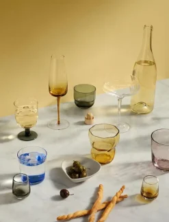 Broste Copenhagen Amber Champagne glass - Champagneglas CARAMEL Outlet