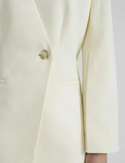 Anisa collarless fitted blazer - Enkelknäppta kavajer|Malina Best