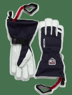 Army Leather Heli Ski - 5 finger Black - Fingervantar|Hestra New