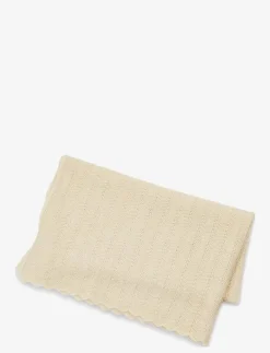 Baby blanket, fish bone knit, off. WOOL - Babyfilt|Smallstuff Best