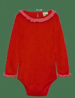 FUB Baby Ruffle Body - Långärmad body SIGNAL RED