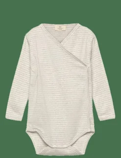 BABY STRIPED WRAP BODY LONG SLEEVE - Långärmad bodysuit|Copenhagen Colors Discount
