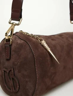 ba&sh BAG M SUEDE BENI - Axelremsväskor CHOCO New
