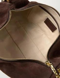 ba&sh BAG M SUEDE BENI - Axelremsväskor CHOCO New