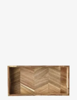 Bakke til olie, balsamico m.m. Sildebensmønstret acacie træ. 30x15x4.0 cm. - Brickor|Aida Online