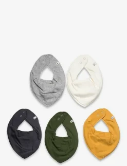 Bandana Bib - solid (5-pack) - Babyskötsel|Pippi