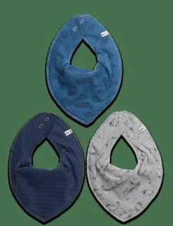 Pippi Bandana Bib Boy -AOP (3-pack) - Babyskötsel VALLARTA BLUE Hot