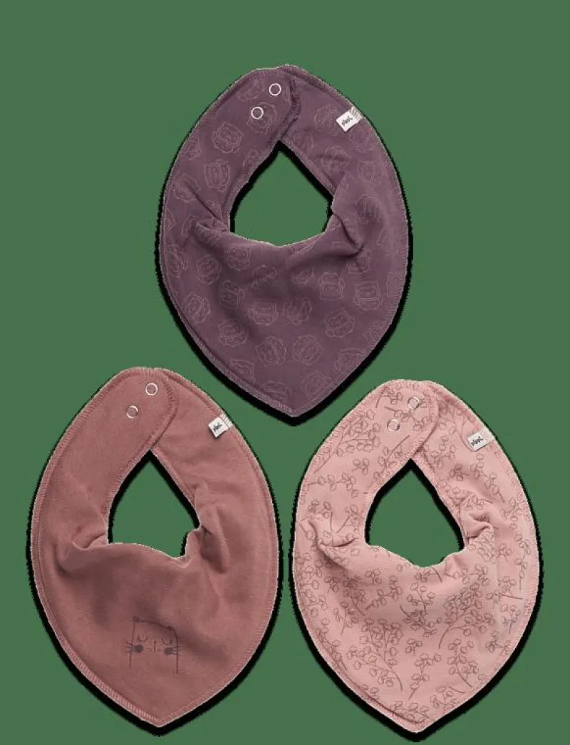 Pippi Bandana Bib Girl -AOP (3-pack) - Babyskötsel BURLWOOD Outlet