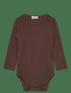 MarMar Copenhagen Base Body LS - Långärmad body DEEP CHOCO Sale