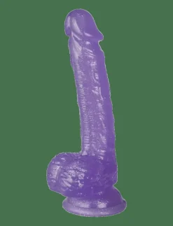 Baseks Glitter Dildo With Balls 21.5 cm - Beauty PURPLE Hot
