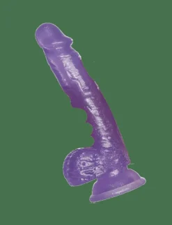 Baseks Glitter Dildo With Balls 21.5 cm - Beauty PURPLE Hot