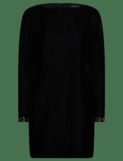 Lauren Ralph Lauren Beaded-Trim Velvet Cocktail Dress - Korta klänningar BLACK VELVET Discount