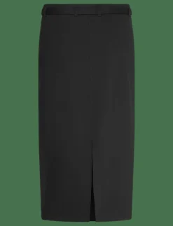 Filippa K Belted Jersey Skirt - Midi kjolar BLACK Discount