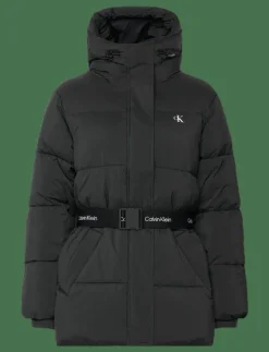 BELTED MIDWEIGHT PUFFER - Dun- & vadderade jackor|Calvin Klein Jeans Online