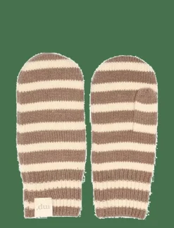 mp Denmark Bergen striped mittens - Vantar SMOKED WOOD Hot