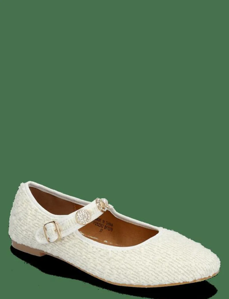 BIALILJA Trimmed Mary Jane Textile - Ballerinas|Bianco Hot