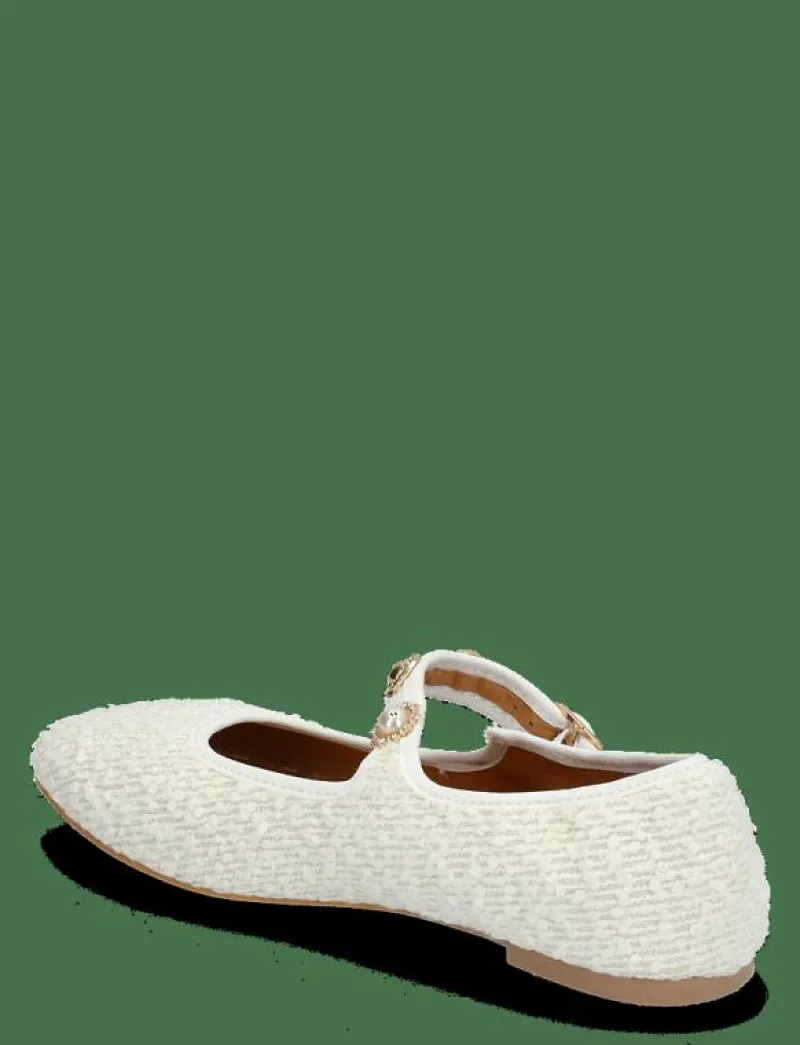 BIALILJA Trimmed Mary Jane Textile - Ballerinas|Bianco Hot