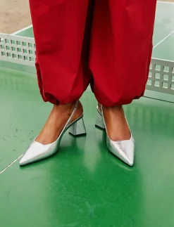 Bianco BIAMARALYN Slingback Metallic - Pumps SILVER Best