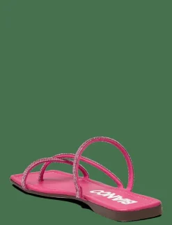 BIASISSEL Strappy Slide Rhinestone Smooth Leather - Sandaler|Bianco Clearance