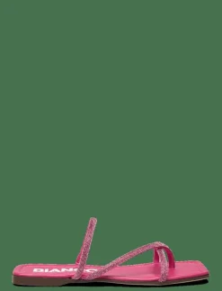 BIASISSEL Strappy Slide Rhinestone Smooth Leather - Sandaler|Bianco Clearance