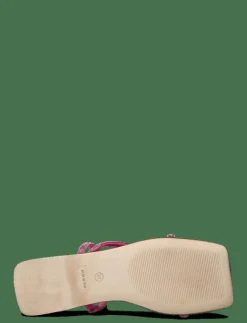 BIASISSEL Strappy Slide Rhinestone Smooth Leather - Sandaler|Bianco Clearance