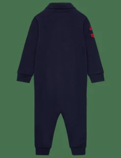 Big Pony Cotton Mesh Polo Coverall - Långärmad bodysuit|Ralph Lauren Baby Online