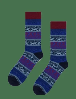 Happy Socks Bike Jaquard Sock - Sockor BLUE New