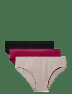Calvin Klein BIKINI 3 PK - Bikinibriefs BLACK/MINK/BEET RED Discount
