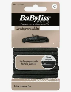 Black elastics anti slip 10 pcs - Hårsnoddar|Babyliss Paris Discount