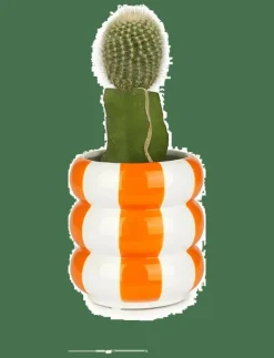 Balvi Blomkruka i keramik Floats, orange,12 cm - Krukor ORANGE/ WHITE