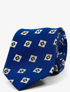Blue Orange Triple Square Silk Tie - Slipsar|AN IVY Discount