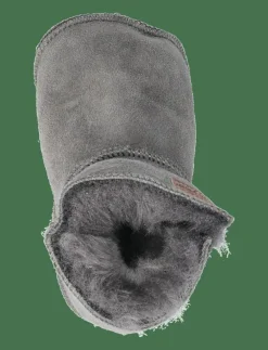 Pom Pom Booty™ Sheapskin - Lära-gå-skor GRAY Hot