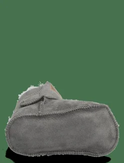 Pom Pom Booty™ Sheapskin - Lära-gå-skor GRAY Hot