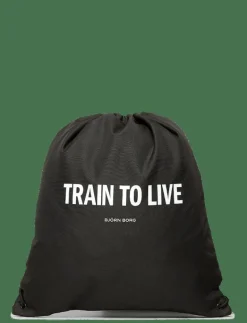 Björn Borg BORG LOGO DRAWSTRING BAG - Gymväskor BLACK BEAUTY Clearance