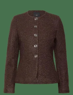 Bouclé jacket with jewel buttons - Enkelknäppta kavajer|Mango Online