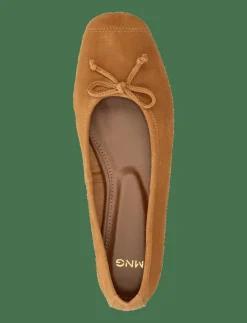 Mango Bow suede ballerina - Ballerinas MEDIUM BROWN