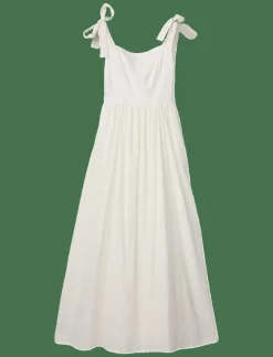 Bow-Strap Seersucker Summer Dress - Midiklänningar|Lexington Clothing New